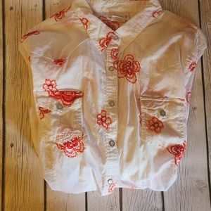 Womens Ariat Button Up Dress Shirt Fitted Western Long Sleeve Shirt Size XXL